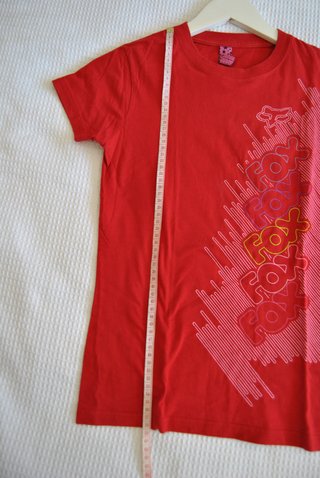 FOX Camiseta roja manga corta S