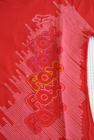 FOX Camiseta roja manga corta S