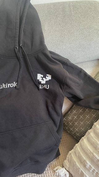 Sudadera UPV/EHU Negra con Capucha Talla L