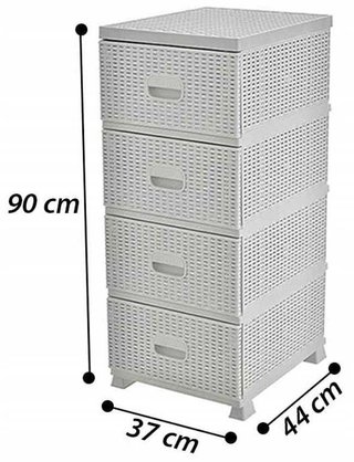 Cajonera, Cómoda, Plástico, Organizador 4 Cajones