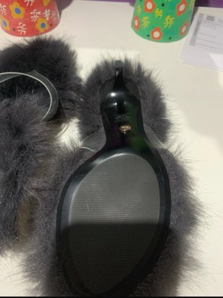 Sandalias Zara pelo gris talla 38