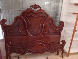 Cama antigua matrimonio madera