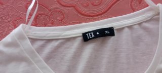 Camiseta blanca manga larga lentejuelas
