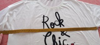 Camiseta blanca manga larga lentejuelas