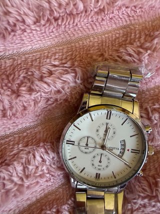 Reloj Geneva Acero Plateado Nuevo