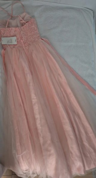 Vestido largo rosa