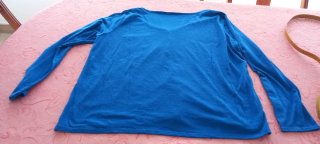 Camiseta manga larga azul klein XL