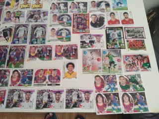 Colección cromos fútbol Messi y Cristiano