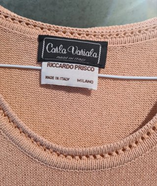 Abito maglia rosa antico Carla Variala