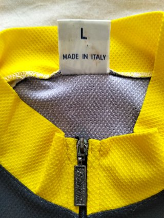 Maillot Ciclismo Santini Amarillo y Negro
