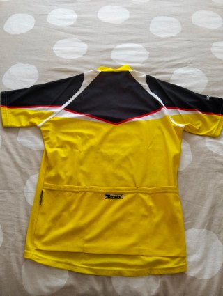 Maillot Ciclismo Santini Amarillo y Negro