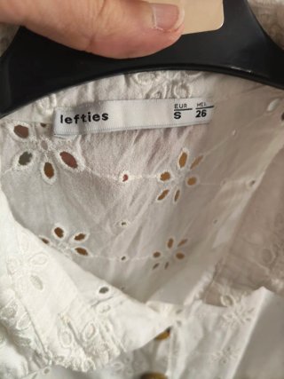 Vestido Blanco Bordado Inglés Talla S