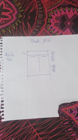 Mueble de baño blanco con patas 80x50x39