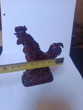 Mechero Gallo Coleccionista Negro Rojo