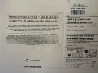 MacBook Air 13 M3 16gb 256gb 100% bateria, garanti