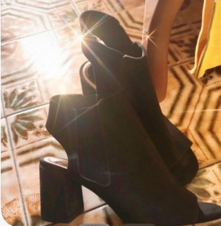 Botines Peep Toe Negros