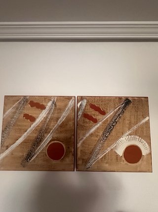 2 Quadri Astratti in Terracotta