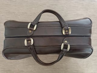 Borsone vintage in pelle marrone