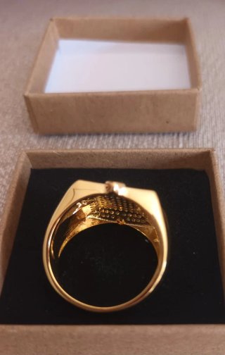Anillo Acero Inoxidable Nami Dorado y Plateado