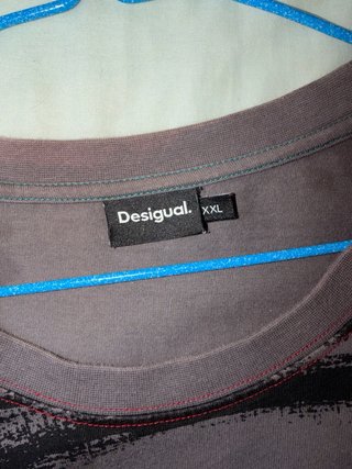 Camiseta Desigual Hombre XL Marrón Multicolor