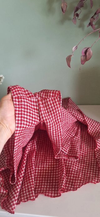 Falda pantalón Zara cuadros roja Talla M