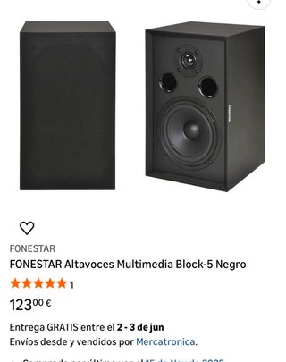 Altavoces Hi-fi Fonestar Block-5 Negro