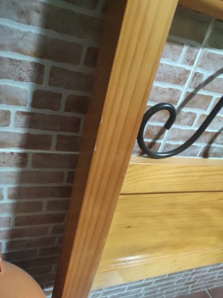 Cabecero de cama madera y metal