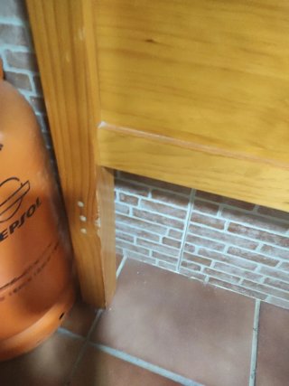 Cabecero de cama madera y metal