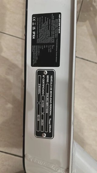Trotinete Elétrico Mascooter S2 Branco e Preto