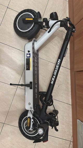 Trotinete Elétrico Mascooter S2 Branco e Preto
