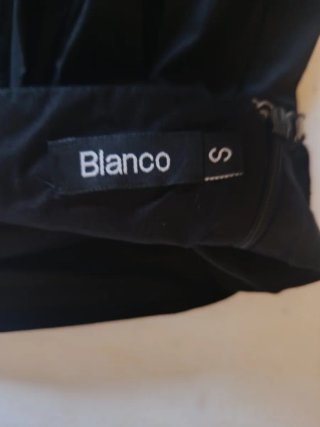 Vestido palabra de honor Blanco negro