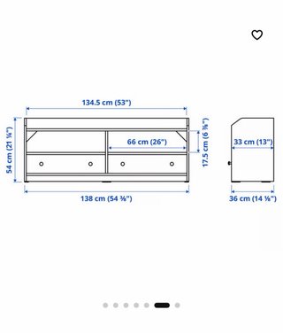 Mueble TV Ikea Hauga Blanco