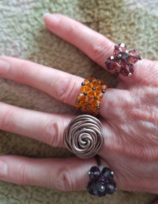 Lote 4 Anillos Bisutería Ajustables