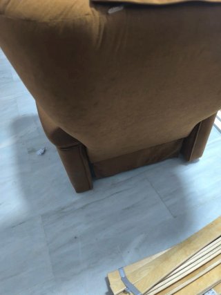 Butaca individual reclinable marrón regalo