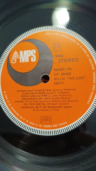 Willie The Lion Smith - Music On My Mind LP (1969)