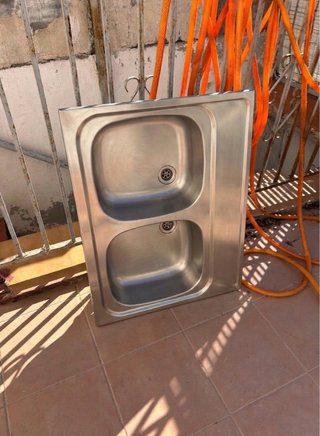 Fregadero acero inoxidable 2 senos