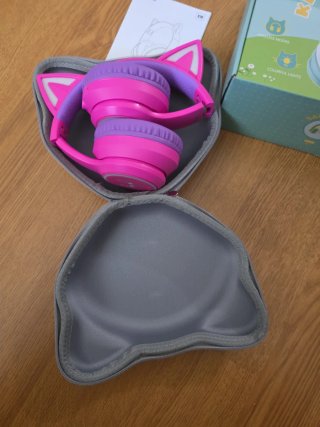 Auriculares Lobkin S16 Niños Gato LED Rosa