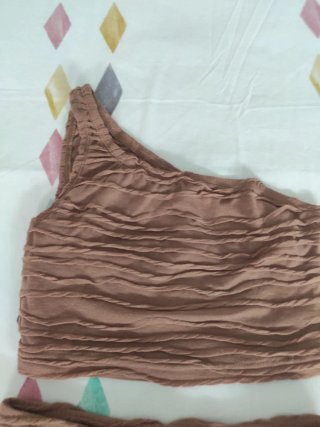 Conjunto Top y Pantalón Corto Marrón