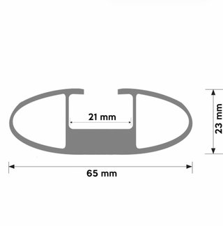 Barras HAST 120cm Techo Rail Integrado color Negro