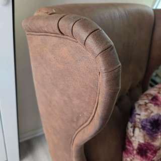 Sillón y Reposapiés Strandmon Ikea Marrón vintage