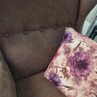 Sillón y Reposapiés Strandmon Ikea Marrón vintage