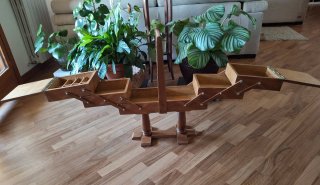 Grande portacucito vintage anni 40/50 legno