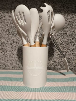 Set Utensili da Cucina in Legno e Metallo