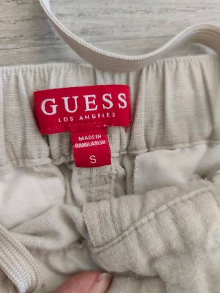 Pantalón Guess Lino Beige