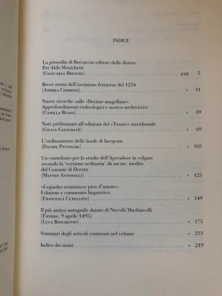 Studi di Filologia Italiana Bollettino Annuale