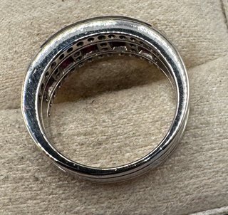 Anillo Oro 18kt Diamantes y Rubíes