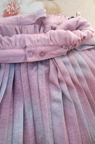 Falda plisada niña rosa y gris El Corte Inglés
