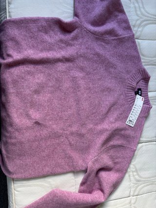 Jersey punto rosa Uniqlo talla L