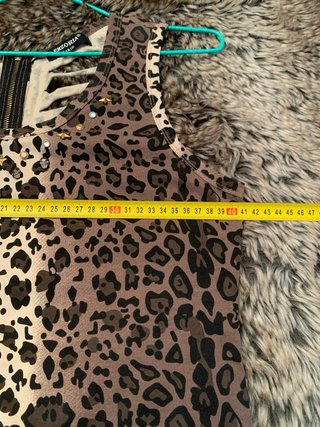 Camiseta sin mangas con estampado de leopardo
