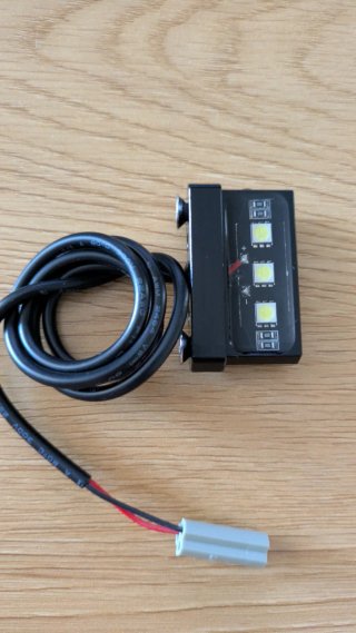 Luz LED matrícula negro